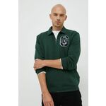 Bluza GAP moška, zelena barva, - zelena. Mikica iz kolekcije GAP. Model z zapenjanjem na zadrgo izdelan iz tanke, rahlo elastične pletenine.