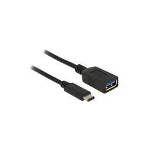 KAB USB C &gt; Adapter USB Typ-A Buchse 15 cm Črna Delock