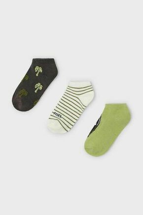 Otroške nogavice Mayoral 3-pack zelena barva - zelena. Otroški nogavice iz kolekcije Mayoral. Model izdelan iz elastičnega