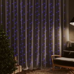 vidaXL LED svetlobna zavesa 3x3 m 300 LED lučk modra 8 funkcij
