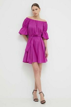 Obleka Liu Jo vijolična barva - vijolična. Obleka iz kolekcije Liu Jo. Model izdelan iz tanke