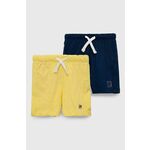 Bombažne kratke hlače za dojenčke zippy 2-pack mornarsko modra barva - rumena. Kratke hlače za dojenčka iz kolekcije zippy. Model izdelan iz mehke pletenine.