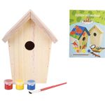 shumee Esschert Design ptičja hišica DIY z barvo 14.8x11.7x20 cm KG145