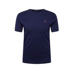 Polo Ralph Lauren t-shirt - mornarsko modra. T-shirt iz kolekcije Polo Ralph Lauren. Model izdelan iz enobarvne pletenine.