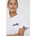 Ellesse bombažna majica - bela. T-shirt iz zbirke Ellesse. Model narejen iz tanka, rahlo elastična tkanina.