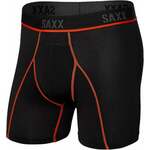 SAXX Kinetic Boxer Brief Black/Vermillion L Aktivno spodnje perilo