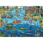Cobble Hill Puzzle DoodleTown: Na ribi 1000 kosov