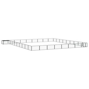 Shumee Pasja ograda s 36 paneli črna 100x50 cm prašno barvano jeklo
