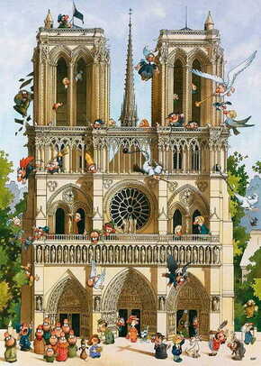 Heye Puzzle Cartoon Classics: Naj živi Notre Dame 1000 kosov