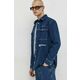 Jeans srajca Karl Lagerfeld Jeans moška, mornarsko modra barva - mornarsko modra. Srajca iz kolekcije Karl Lagerfeld Jeans, izdelana iz jeansa. Model iz togega materiala, ki ohranja obliko.