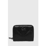 Denarnica Calvin Klein ženski, črna barva - črna. Srednje velika denarnica iz kolekcije Calvin Klein. Model izdelan iz ekološkega usnja.