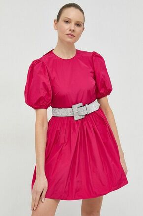Obleka Red Valentino roza barva - roza. Obleka iz kolekcije Red Valentino. Nabran model