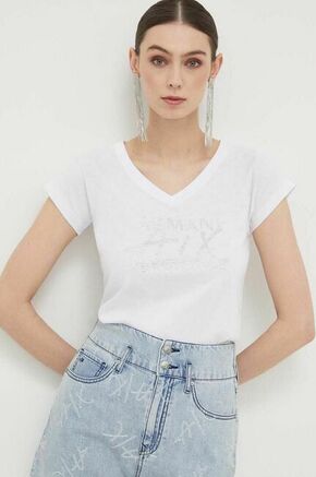 Bombažna kratka majica Armani Exchange bela barva - bela. Kratka majica iz kolekcije Armani Exchange