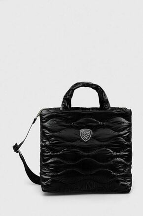 Torbica Blauer črna barva - črna. Srednje velika torbica iz kolekcije Blauer. Model na zapenjanje