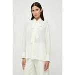 Svilena srajca BOSS bela barva - bela. Srajca iz kolekcije BOSS, izdelana iz enobarvne tkanine. Model iz izjemno udobnega, visokokakovostnega materiala.
