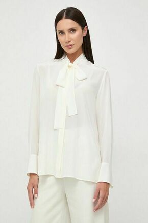 Svilena srajca BOSS bela barva - bela. Srajca iz kolekcije BOSS