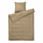 Podaljšano posteljno perilo za eno osebo iz bombažnega satena v gorčični barvi 140x220 cm Pleasantly - JUNA