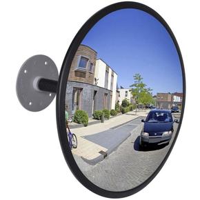 Shumee Konveksno notranje prometno ogledalo akrilno črno 30cm