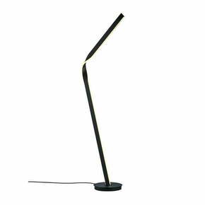 Črna LED stoječa svetilka s kovinskim senčilom (višina 181 cm) Cicenza – CINQUE