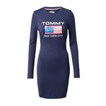 Tommy Jeans Vsakodnevna obleka DW0DW15889 Mornarsko modra Slim Fit