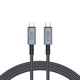 Tech-protect Ultraboost Max kabel USB 4.0 8K / USB-C 240W 2m, siva