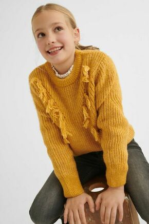 Otroški pulover Mayoral rumena barva - rumena. Otroški Pulover iz kolekcije Mayoral. Model z okroglim izrezom