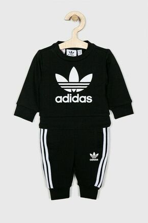 Adidas Originals komplet za otroke 62-104 cm - črna. Nabor sledilnih oblek otroška oblačila iz zbirke adidas Originals. Model narejen iz plesti.