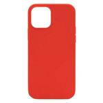 Silikonski ovitek (liquid silicone) za Apple iPhone 12 / 12 Pro, mehak, rdeča