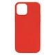 Silikonski ovitek (liquid silicone) za Apple iPhone 12 / 12 Pro, mehak, rdeča