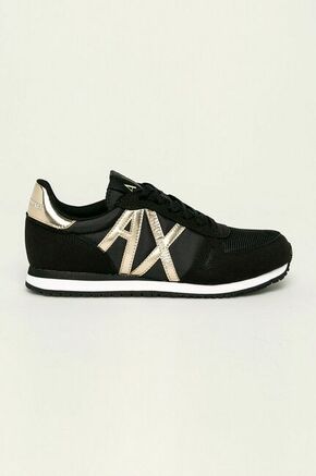 Armani Exchange Čevlji XDX031.XV137 - črna. Čevlji iz zbirke Armani Exchange. Model narejen iz kombinacije besedilnega in sintetičnega materiala.
