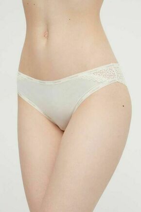 Brazilke Calvin Klein Underwear bela barva - bež. Brazilke iz kolekcije Calvin Klein Underwear. Model izdelan iz elastične pletenine.