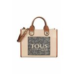 Torbica Tous - pisana. Velika torbica iz kolekcije Tous. na zapenjanje, model izdelan iz ekološkega usnja.
