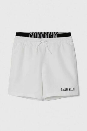 Otroške kopalne kratke hlače Calvin Klein Jeans bela barva - bela. Otroški kopalne kratke hlače iz kolekcije Calvin Klein Jeans. Model izdelan iz gladke tkanine.