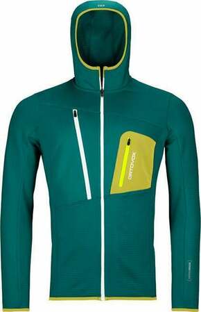 Ortovox Fleece Grid Hoody M Pacific Green L Pulover na prostem
