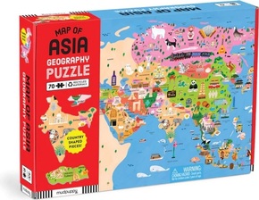Mudpuppy Geografija sestavljanka Zemljevid Azije 70 kosov