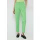 Bombažne hlače Tommy Hilfiger zelena barva - zelena. Hlače iz kolekcije Tommy Hilfiger. Model izdelan iz enobarvne tkanine. Visokokakovosten, udoben material.