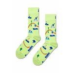 Nogavice Happy Socks Yoga In The Park Sock zelena barva - zelena. Nogavice iz kolekcije Happy Socks. Model izdelan iz elastičnega, vzorčastega materiala.