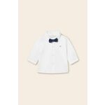 Bombažna srajca za dojenčka Mayoral Newborn bela barva - bela. Za dojenčka srajca iz kolekcije Mayoral Newborn. Model izdelan iz enobarvne tkanine.