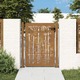 vidaXL Vrtna vrata 105x130 cm corten jeklo dizajn bambusa