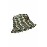 Otroški klobuk Konges Sløjd zelena barva - zelena. Otroške klobuk iz kolekcije Konges Sløjd. Model z ozkim robom, izdelan iz vzorčastega materiala. Model ima zaščito pred soncem UPF 50+.