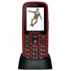 Telefon za starejše z GPS sledilnikom EVOLVEO Easyphone EG- rdeč