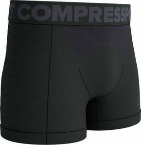 Compressport Seamless Boxer M Black/Grey S Tekaško spodnje perilo
