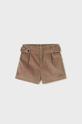 Otroške bombažne kratke hlače Mayoral bež barva - bež. Otroški kratke hlače iz kolekcije Mayoral. Model izdelan iz gladke tkanine.