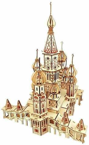 Woodcraft Lesena 3D sestavljanka Tempelj Vasilija Blaženega naravna