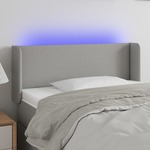 shumee LED posteljno vzglavje svetlo sivo 103x16x78/88 cm blago