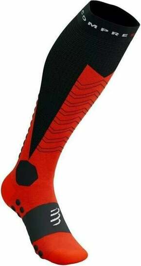 Compressport Ski Mountaineering Full Socks Black/Red T2 Tekaške nogavice