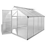 VIDAXL Okrepljen aluminijast rastlinjak z okvirjem 6,05 m²
