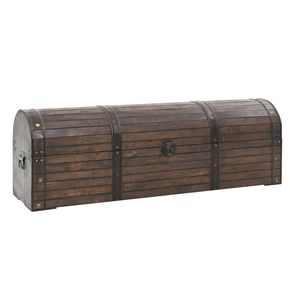 Shumee Skrinja za shranjevanje iz trdnega lesa starinska 120x30x40 cm