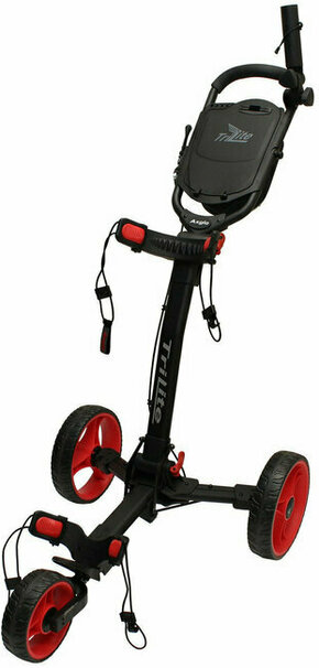Axglo TriLite Black/Red Ročni voziček za golf