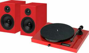 Pro-Ject Juke Box E1 + Speaker Box 5 OM5e High Gloss Red